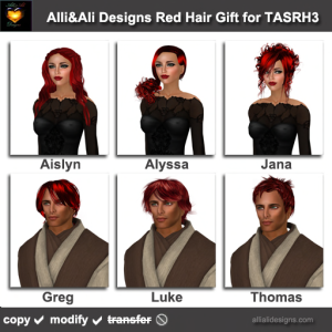 Alli&amp;Ali Designs Red Hair Gift for TASRH3-pic